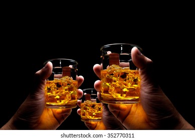 Hand Hold Mug Of Scotch Whisky.