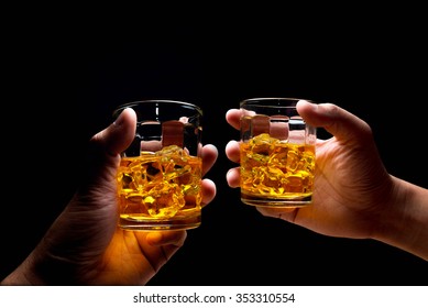 Hand Hold Mug Of Scotch Whisky.