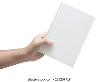 Hand Hold White Blank Book 