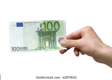 Hand Holding 100 Euro