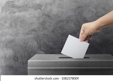 Hand Holding Ballot Paper Election Vote Stock Photo 1082378009 ...