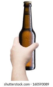 Hand Holding Beer Bottle