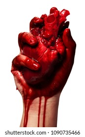 Hand Holding A Bleeding Heart