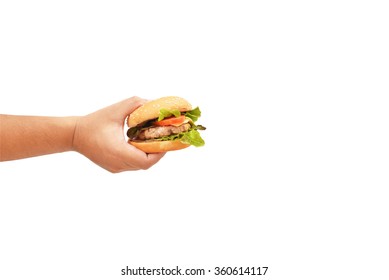 Hand Holding Burger