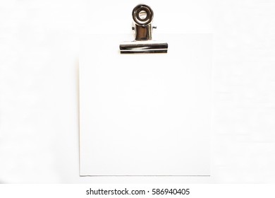 Hand Holding Clip On White Canvas Stock Photo (Edit Now) 586940405