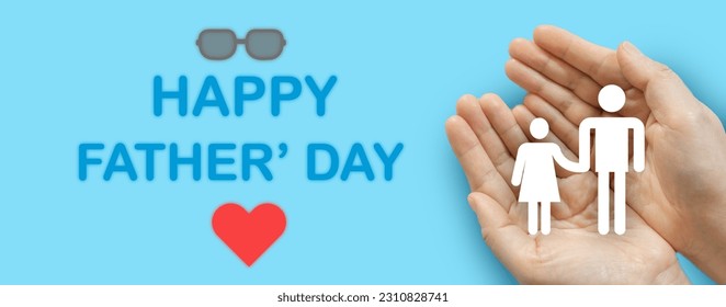 Hand holding family love care father, family, father day, family life, happy daddy, children, gift, daddy, dad, poster, day, card, June 18, celebration on Father's Day concept - Powered by Shutterstock