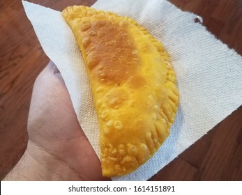 Hand Holding Fried Dough Puerto Rico Food