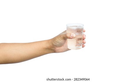 Hand Holding A Glass Of Water