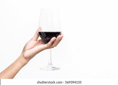 Hand Holding A Glass Of Wine