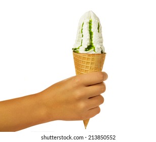 Hand Holding Ice Cream Cone