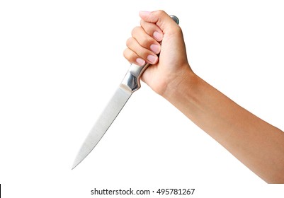 Hand Holding Knife Isolation On White Stock Photo 284978300 | Shutterstock