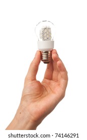 Hand Holding Led Bulb Lamp