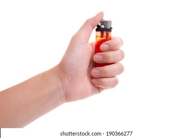 Hand Holding Lighter