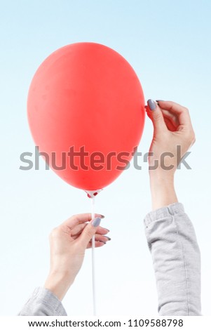 Similar – Image, Stock Photo blowjob Balloon Air Breath