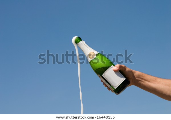 Download Hand Holding Open Bottle Champagne On Stock Photo Edit Now 16448155 Yellowimages Mockups