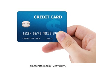 Hand Holding Plastic Credit Card