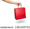 shopping bag hand isolated