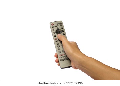 A Hand Holding A Remote Control