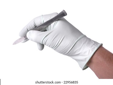 Hand Holding Scalpel