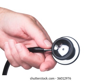 Hand Holding Stethoscope