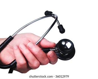 Hand Holding Stethoscope