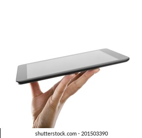 Hand holding tablet pc