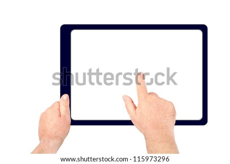 Hand holding Tablet PC