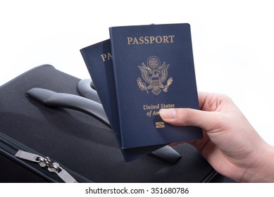 Hand Holding US Passport