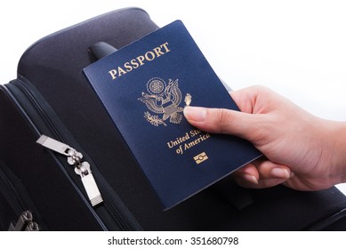 Hand Holding US Passport