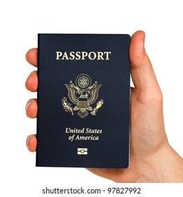 Hand Holding Us Passport