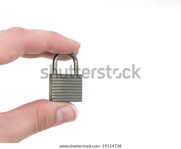 small silver padlock