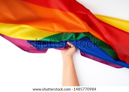 Similar – Image, Stock Photo rainbow flag Culture