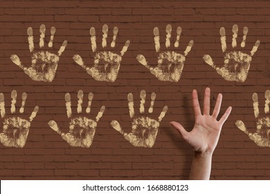 Hand Impressions Symbolising Corporate Social Responsibility