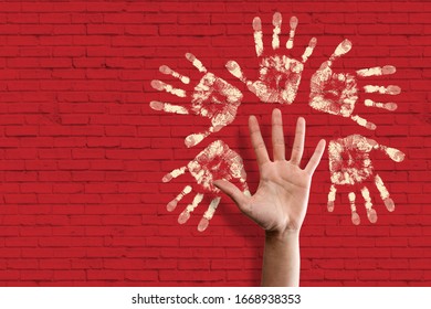 Hand Impressions Symbolising Corporate Social Responsibility