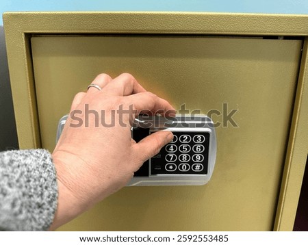 Hand input pin for open safe