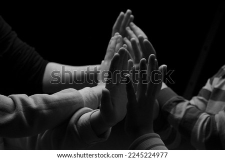 Hand intertwining - touch of connection 