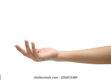 Hand isolated on white background (Clipping path) - Shutterstock ID 1056915389