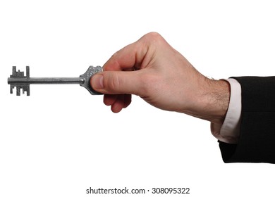 hand with key
