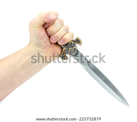 Hand with knife