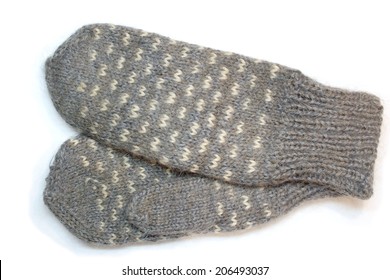 Hand Knitted Downy Mitten