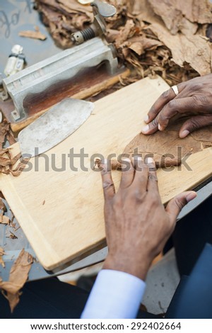 Hand made cigars. 