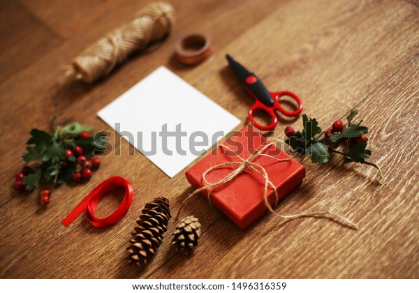 Hand Made Craft Gifts Paper Christmas Stock Photo Edit Now