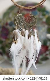 Handdrawn Mandala Dreamcatcher Feathers Beautiful Gradient Stock Vector ...