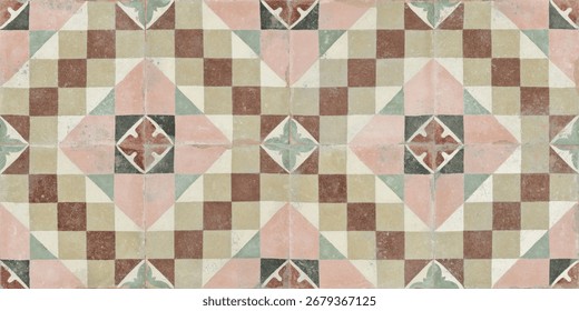 Hand made Multi colour pattern floor design.