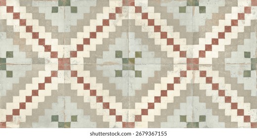 Hand made Multi colour pattern floor design.