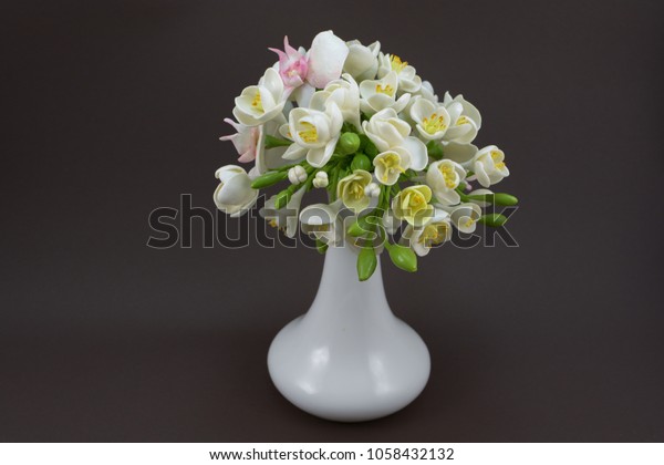 Hand Made Polymer Clay Flower Bouquet Stock Photo Edit Now