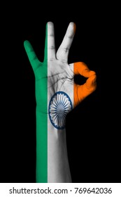 Hand Making Ok Sign India Flag Stock Photo 769642036 | Shutterstock