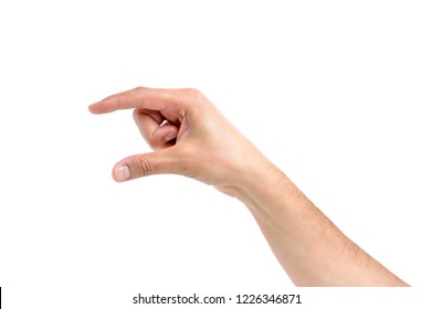 Hand Making The Symbol That Means Pick Up On White Background