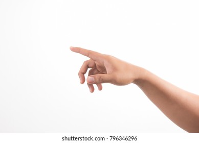 Hand man pushing the button