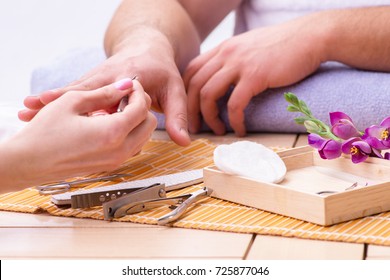 Hand Manicure Concept For Man